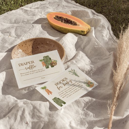 地元で育ったファーマーズマーケットのベビー本 エンクロージャーカード