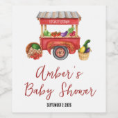 地元で育ったファーマーズマーケットの赤ちゃんシャワーのお気に入り ワインラベル (シングルラベル)