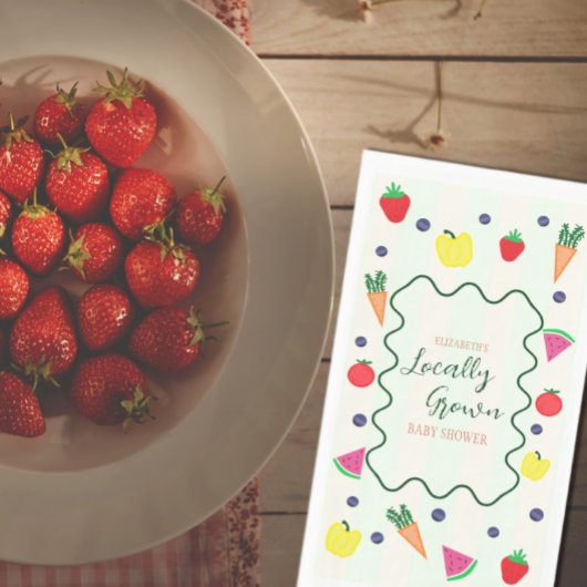 地元で育ったファーマーズマーケットベビシャワーナプキン