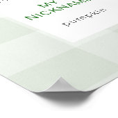 地元で育ったベビーかわいい野菜のマイルストーン ポスター (角)