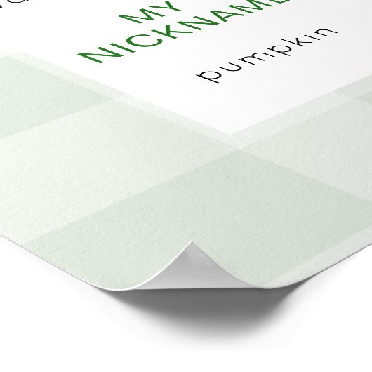 地元で育ったベビーかわいい野菜のマイルストーン ポスター (角)