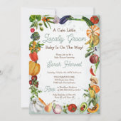 地元で育ったベビーがシャワーを浴びている 招待状 (正面)