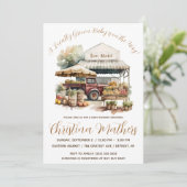 地元で育ったベビーが途中だ！赤ちゃんシャワー 招待状 (スタンド正面)