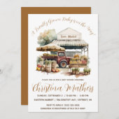 地元で育ったベビーが途中だ！赤ちゃんシャワー 招待状 (正面/裏面)