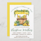 地元で育ったベビーが途中だ!赤ちゃんシャワー 招待状 (正面/裏面)