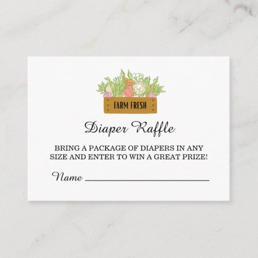 地元で育ったベビーが途中で赤ちゃんシャワーを浴びる エンクロージャーカード (正面)