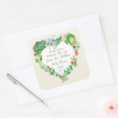 地元で育ったベビーで赤ちゃんシャワーを浴びる スクエアシール (封筒)