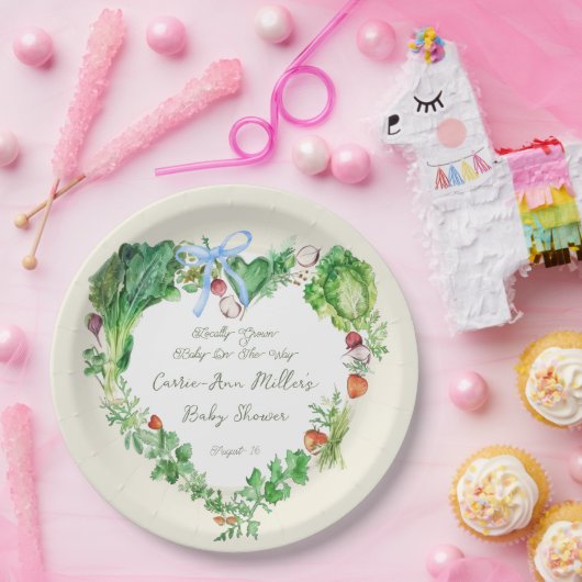 地元で育ったベビーで赤ちゃんシャワーを浴びる ペーパープレート (パーティー)