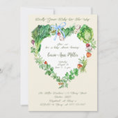 地元で育ったベビーで赤ちゃんシャワーを浴びる 招待状 (正面)