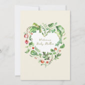 地元で育ったベビーで赤ちゃんシャワーを浴びる 招待状 (裏面)