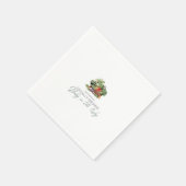 地元で育ったベビーの道 – バスケット – 緑 スタンダードカクテルナプキン (角)