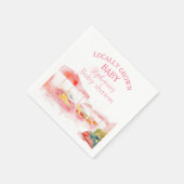 地元で育ったベビーガールシャワー農家市場 スタンダードカクテルナプキン (角)