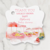 地元で育ったベビーガールシャワー農家市場 フェイバータグ (正面)