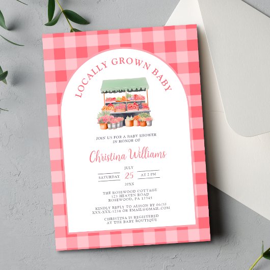 地元で育ったベビーシャワー 招待状