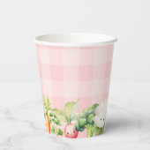 地元で育ったベビーピンクの女の子の赤ちゃんシャワー 紙コップ (裏面)