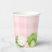 地元で育ったベビーピンクの女の子の赤ちゃんシャワー 紙コップ (右)