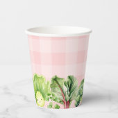 地元で育ったベビーピンクの女の子の赤ちゃんシャワー 紙コップ (正面)