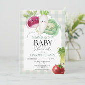 地元で育ったベビーファーマーズマーケットベビーシャワー 招待状 (スタンド正面)