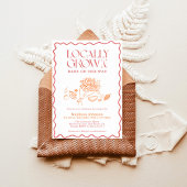 地元で育ったベビーファーマーズマーケットベビーシャワー 招待状