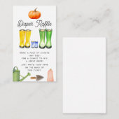 地元で育ったベビーブルーブーツ秋おむつラッフル エンクロージャーカード (正面/裏面)