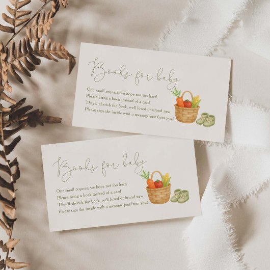 地元で育ったベビー用の赤ちゃんシャワーブック エンクロージャーカード