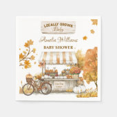 地元で育ったベビー秋農家市場 スタンダードカクテルナプキン (正面)