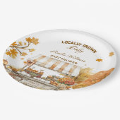 地元で育ったベビー秋農家市場 ペーパープレート (アングル)