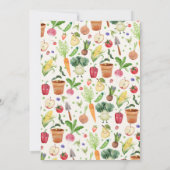 地元で育ったベビー農家市場カップルのシャワー 招待状 (裏面)