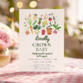 地元で育ったベビー農家市場カップルのシャワー 招待状