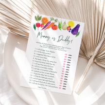 地元で育ったママまたはパパの赤ちゃんシャワーゲーム