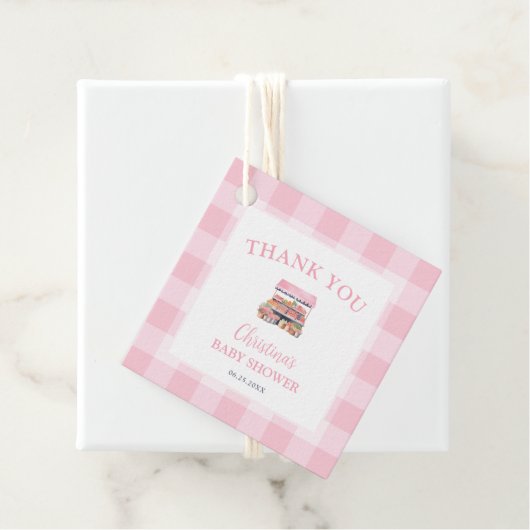 地元で育った女の子の赤ちゃんシャワーありがとう フェイバータグ (インサイチュ)