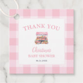 地元で育った女の子の赤ちゃんシャワーありがとう フェイバータグ (正面)