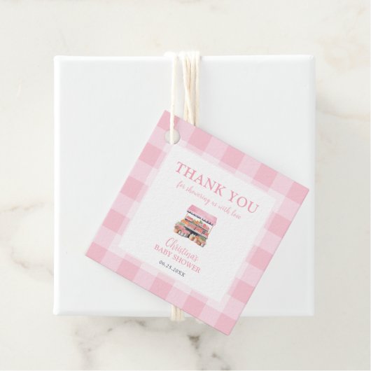 地元で育った女の子の赤ちゃんシャワーありがとう フェイバータグ (インサイチュ)