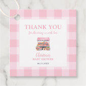 地元で育った女の子の赤ちゃんシャワーありがとう フェイバータグ (正面)