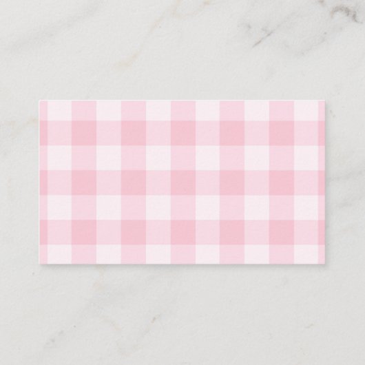 地元で育った女の子の赤ちゃんシャワーおむつラッフル エンクロージャーカード (裏面)