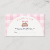 地元で育った女の子の赤ちゃんシャワーおむつラッフル エンクロージャーカード (正面)