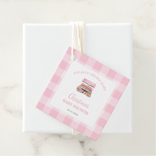 地元で育った女の子の赤ちゃんシャワー フェイバータグ (インサイチュ)