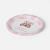 地元で育った女の子の赤ちゃんシャワー ペーパープレート (アングル)