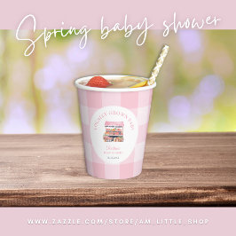 地元で育った女の子の赤ちゃんシャワー 紙コップ