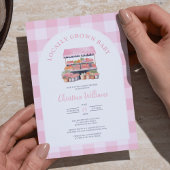 地元で育った女の子ベビーシャワー招待状 招待状