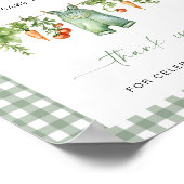 地元で育った好意サイン野菜の服ライン ポスター (角)