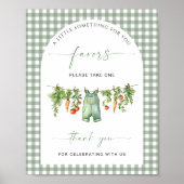 地元で育った好意サイン野菜の服ライン ポスター (正面)