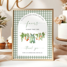 地元で育った好意サイン野菜の服ライン ポスター