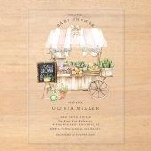 地元で育った市場のベビーシャワー招待状 アクリル招待状 (正面)