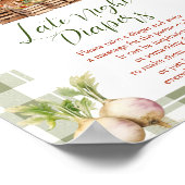 地元で育った市場の赤ちゃんシャワー深夜おむつ ポスター (角)