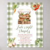 地元で育った市場の赤ちゃんシャワー深夜おむつ ポスター (正面)