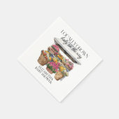 地元で育った市場フローラショップ女の子ベビーシャワー スタンダードカクテルナプキン (角)