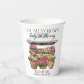 地元で育った市場フローラショップ女の子ベビーシャワー 紙コップ (裏面)