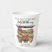 地元で育った市場フローラショップ女の子ベビーシャワー 紙コップ (正面)