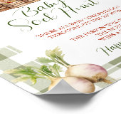 地元で育った市場ベビーシャワーベビー靴下狩り ポスター (角)